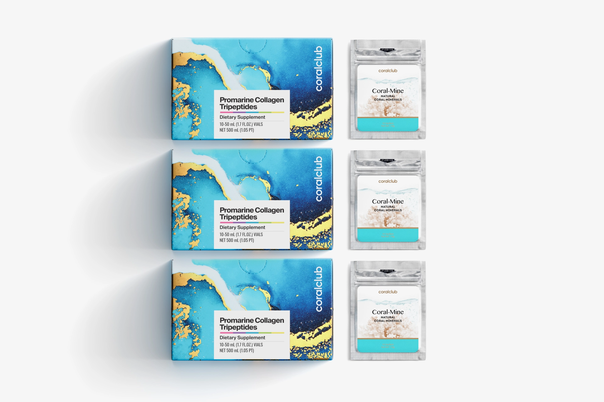 פרומרין טריפפטידים של קולגן, קורל-מיין